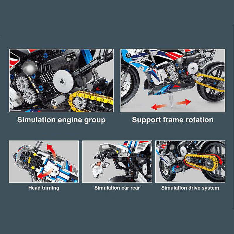 BMW 1000RR Motorcycle TAIGAOLE T3042 Technic with 589 Pieces