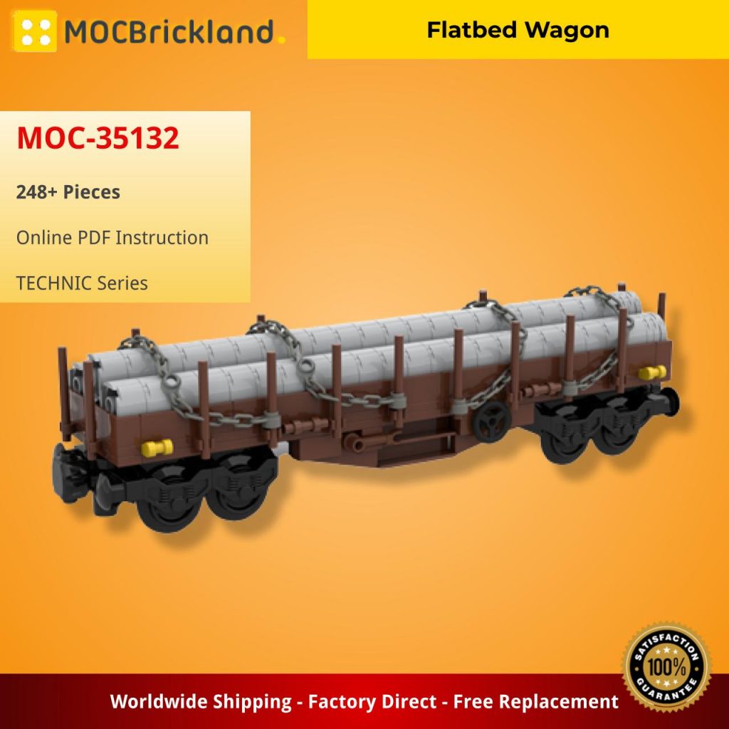 Flatbed Wagon MOC-35132 Technic with 248 Pieces