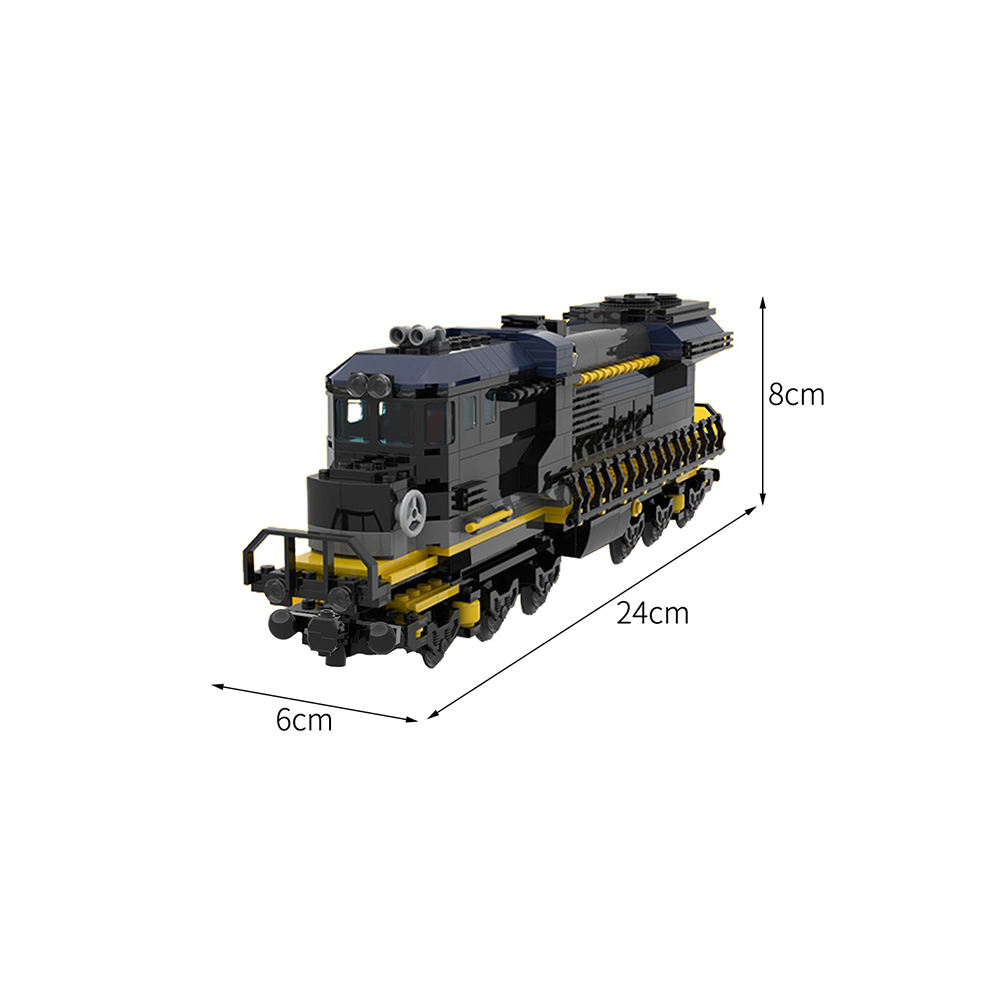 Train Engine Version Heritage TECHNICIAN MOC-22940 by MocLife with 595 pieces