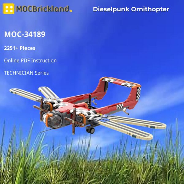 Dieselpunk Ornithopter TECHNICIAN MOC-34189 WITH 2251 PIECES