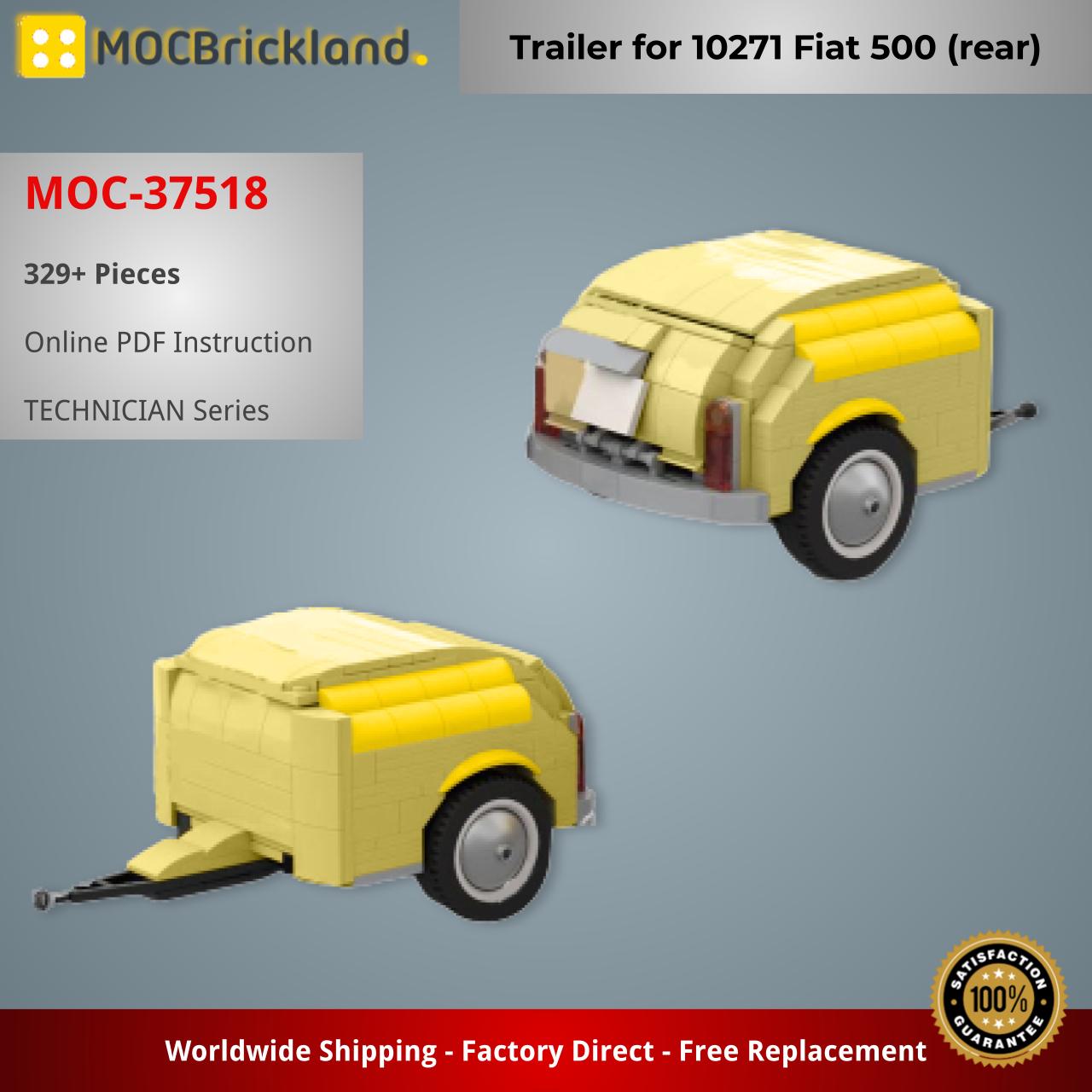 Trailer for 10271 Fiat 500 (rear) TECHNICIAN MOC-37518 by RB-instructions with 329 pieces