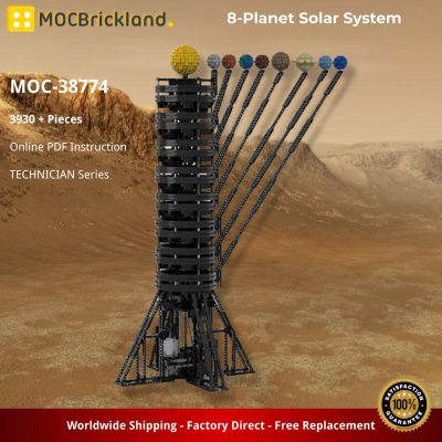8-Planet Solar System TECHNICIAN MOC-38774 by jollyrodger with 3930 pieces