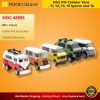 Mini VW Camper Vans – T1, T2, T3, T3 Syncro and T6 TECHNICIAN MOC-46056 by legocampervans with 605 pieces
