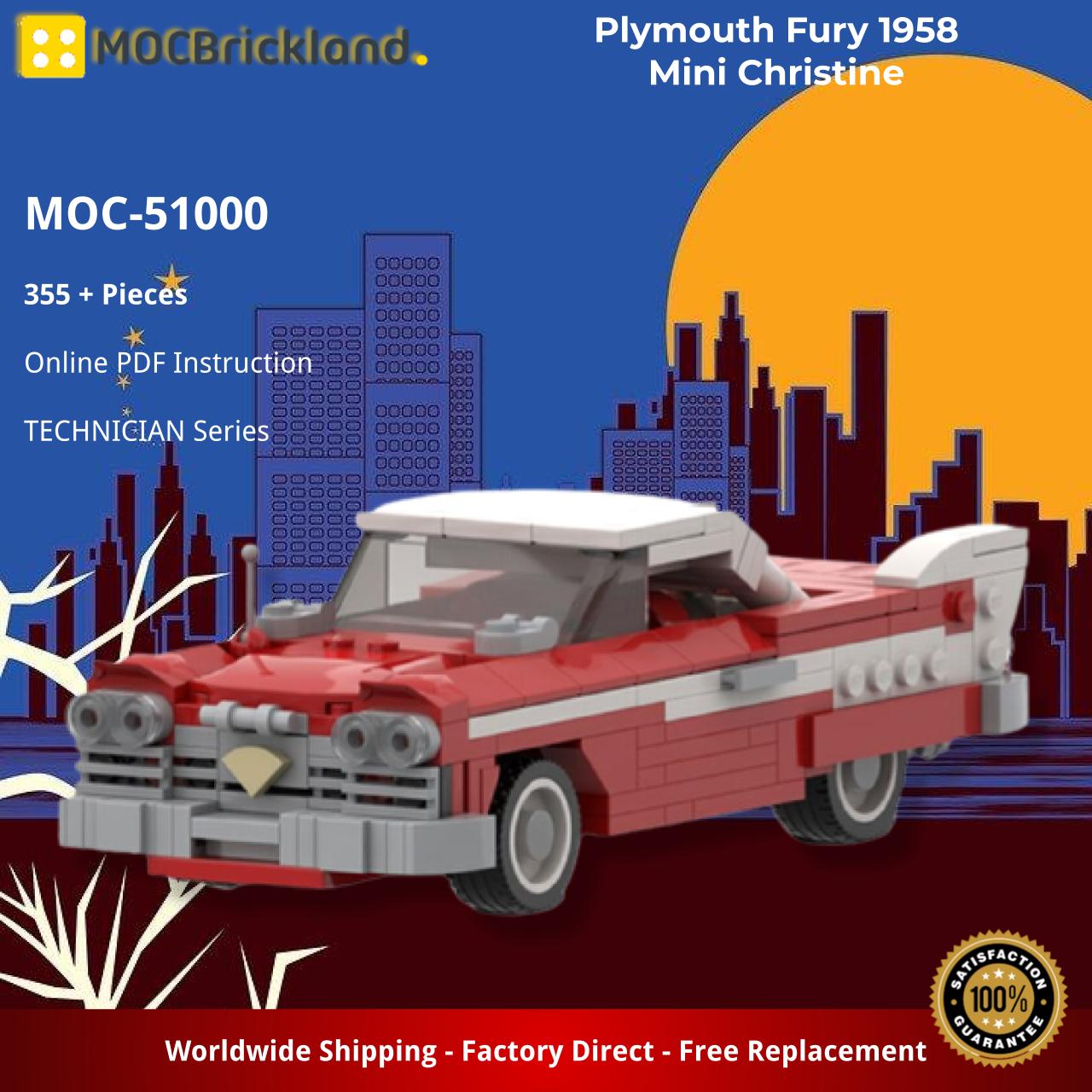 Plymouth Fury 1958 Mini Christine TECHNICIAN MOC-51000 by AngryBricksPL with 355 pieces