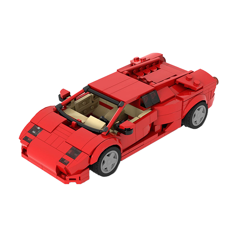 Lamborghini Diablo 6.0 – Red TECHNICIAN MOC-53287 by Thegbrix MOCBRICKLAND WITH 383 PIECES