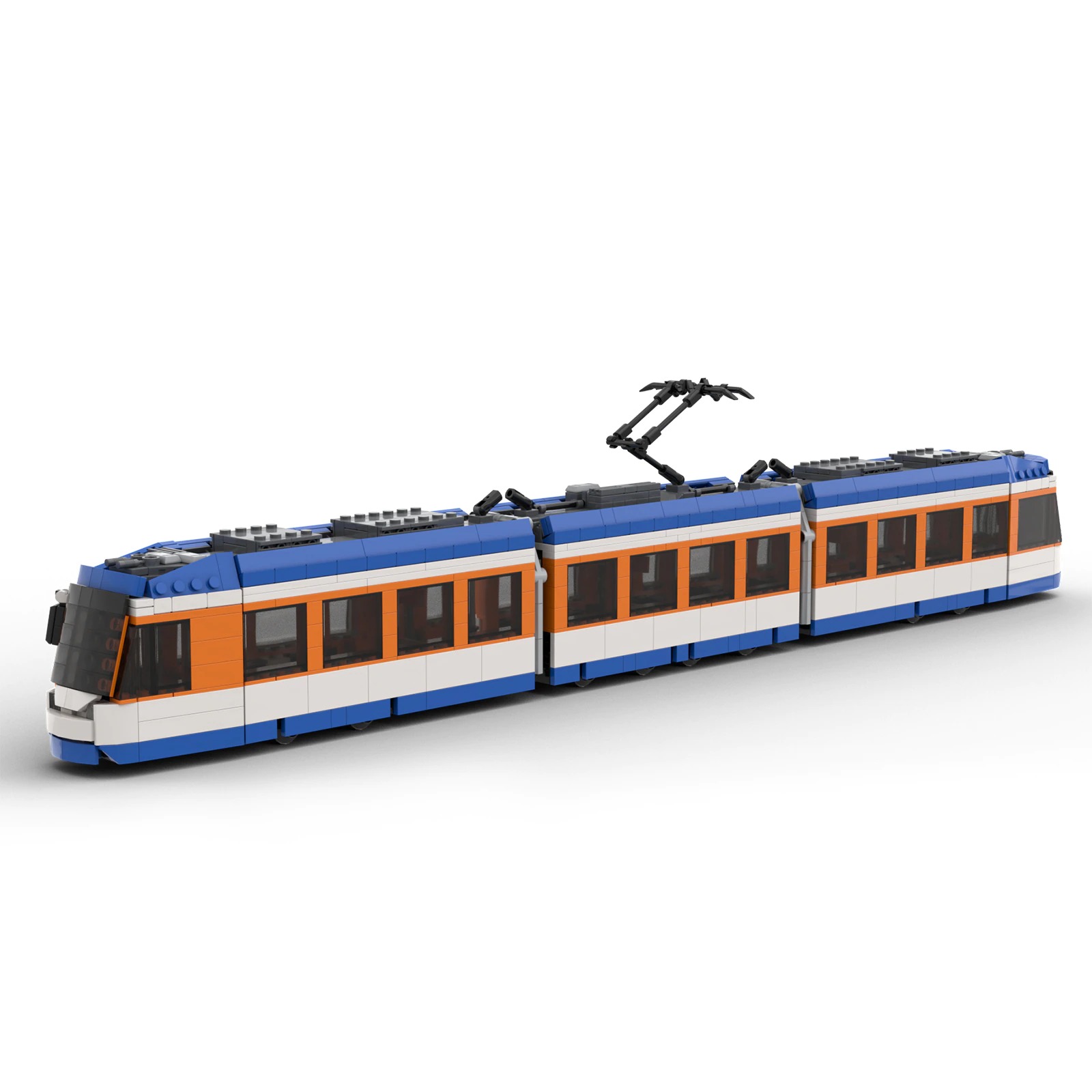 Tram ST 14-2 TECHNICIAN MOC-56766 by Germanrailwaybuilder WITH 1582 PIECES Tram ST 14-2 TECHNICIAN MOC-56766 by Germanrailwaybuilder WITH 1582 PIECES