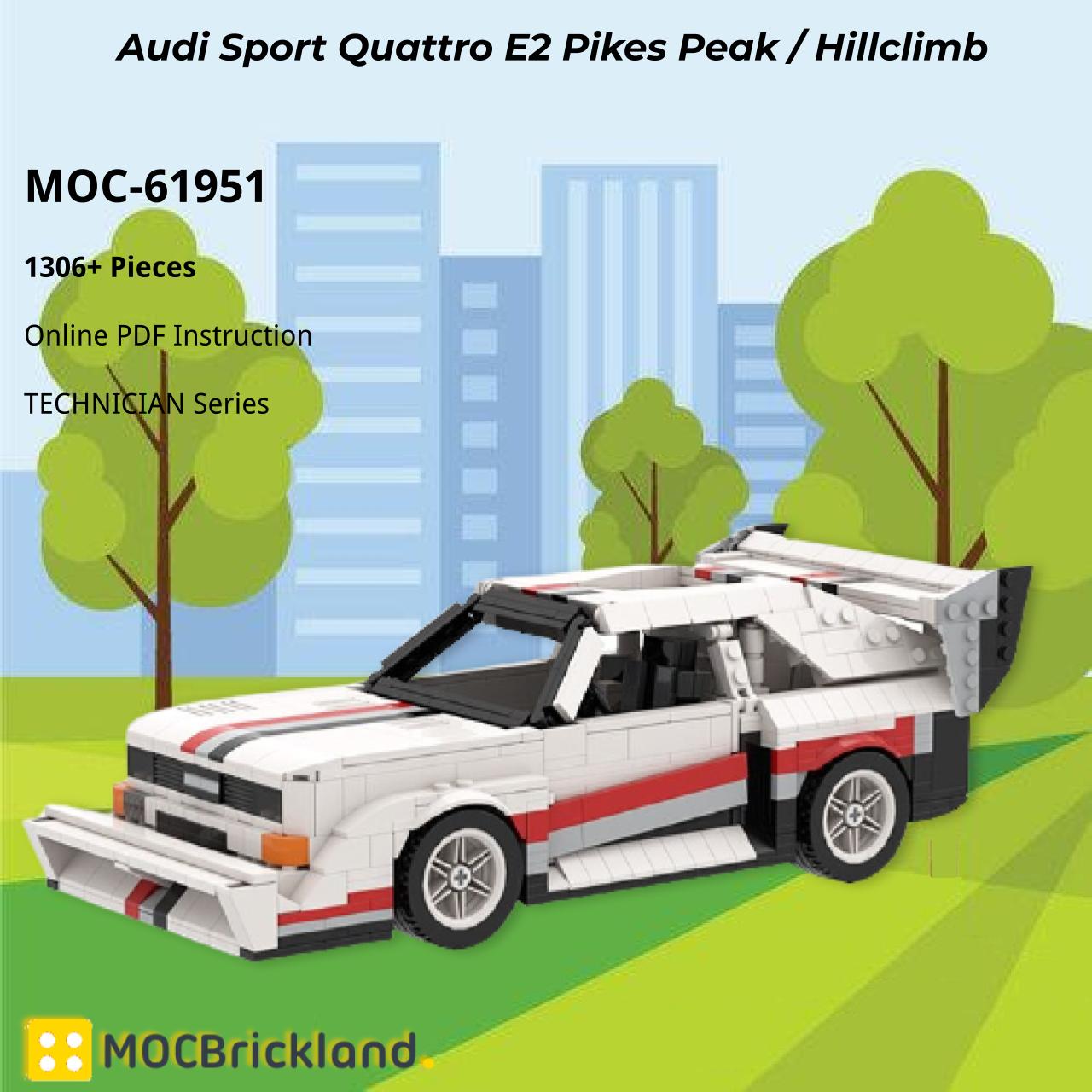 Audi Sport Quattro E2 Pikes Peak / Hillclimb TECHNICIAN MOC-61951 by Pingubricks WITH 1306 PIECES
