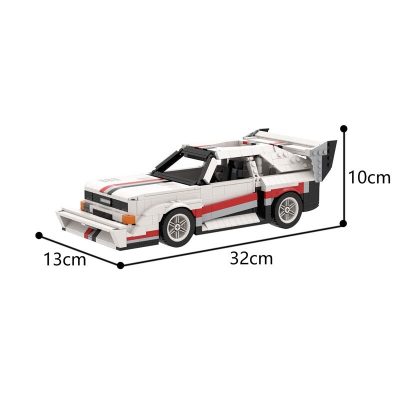 Audi Sport Quattro E2 Pikes Peak / Hillclimb TECHNICIAN MOC-61951 by Pingubricks WITH 1306 PIECES