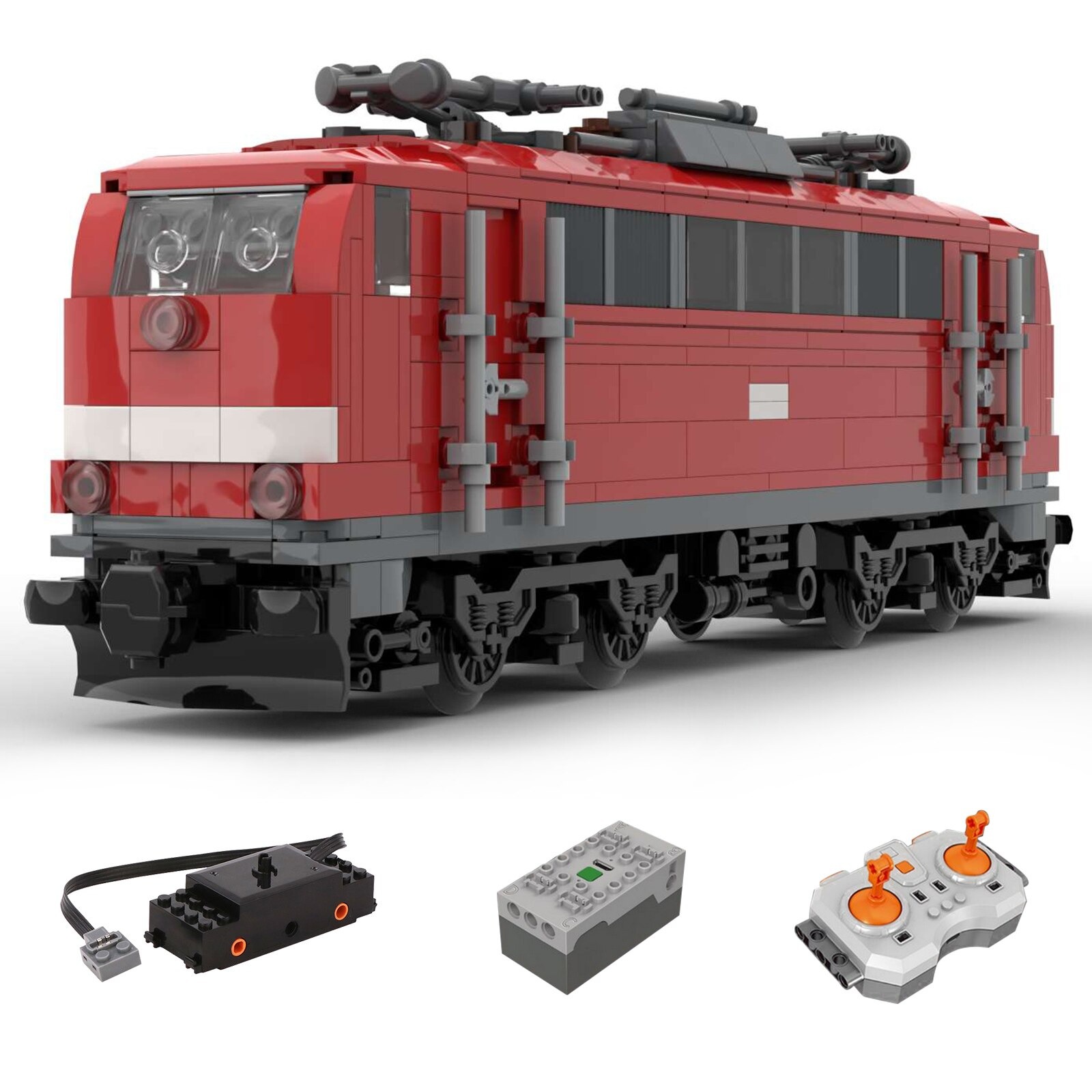 DB BR 111 Electric Locomotive TECHNICIAN MOC-66424 by brickdesigned_germany WITH 630 PIECES