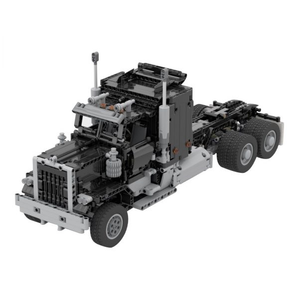 Black RC Semi Truck Hauler TECHNICIAN MOC-75363 by Mani91 WITH 1447 PIECES