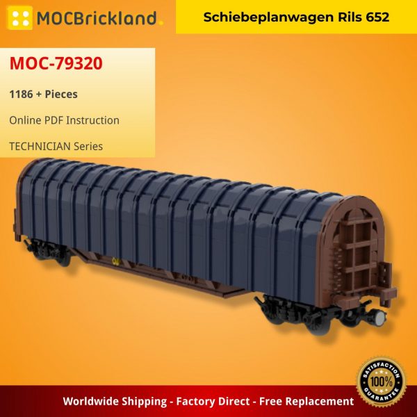 Schiebeplanwagen Rils 652 TECHNICIAN MOC-79320 by Germanrailwaybuilder WITH 1186 PIECES