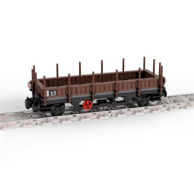 Stake Wagon / Flat Wagon – 2-axles Technic MOC-81218 by langemat with 220 pieces