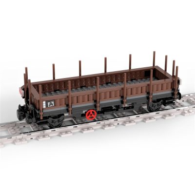 Stake Wagon / Flat Wagon – 2-axles Technic MOC-81218 by langemat with 220 pieces