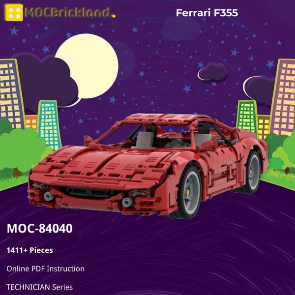 Ferrari F355 TECHNICIAN MOC-84040 by Paave WITH 1411 PIECES