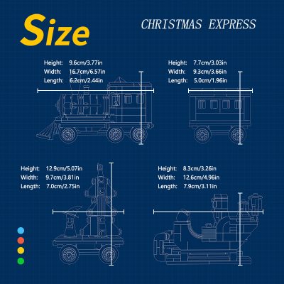 Christmas Train TECHNICIAN MOC-89889 with 168 pieces