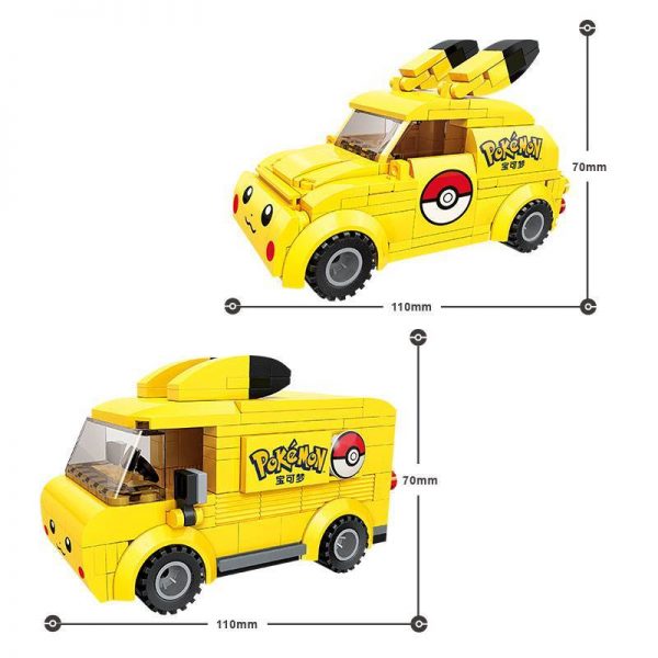 Pokémon Pikachu Car TECHNICIAN Qman K20205-K20206 with 302 pieces