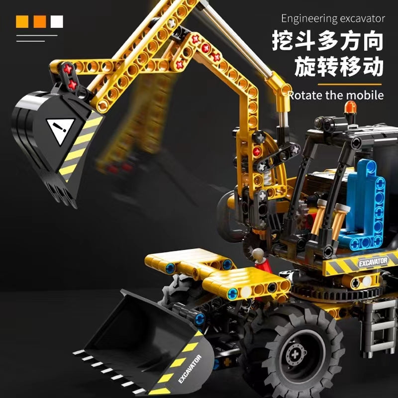 PULL BACK Urban Excavator TGL T3037 Technic with 489 Pieces