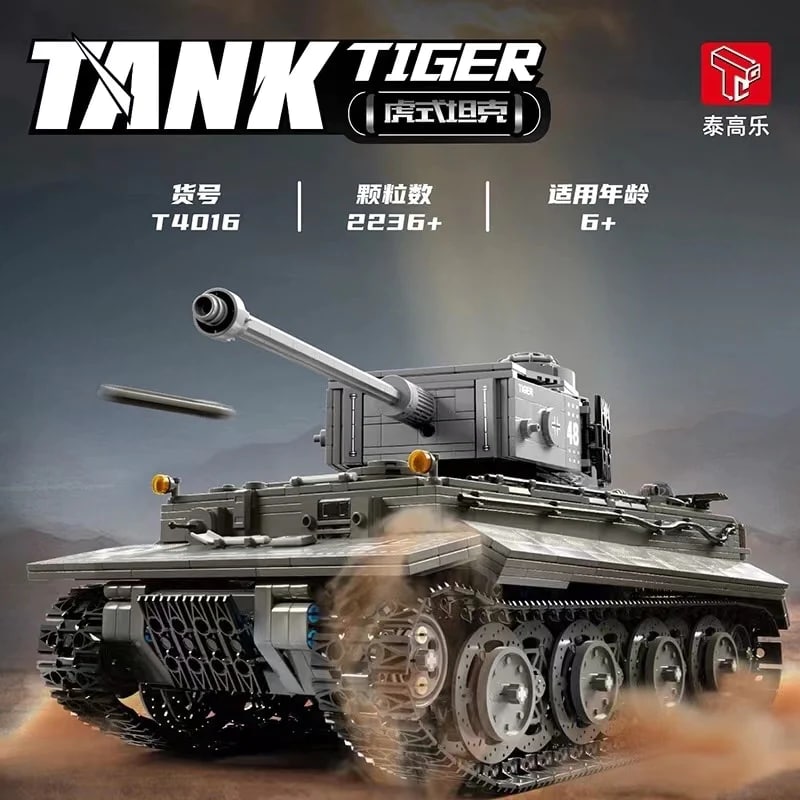 RC TIGER TANK TGL T4016 Military With 2236 Pieces