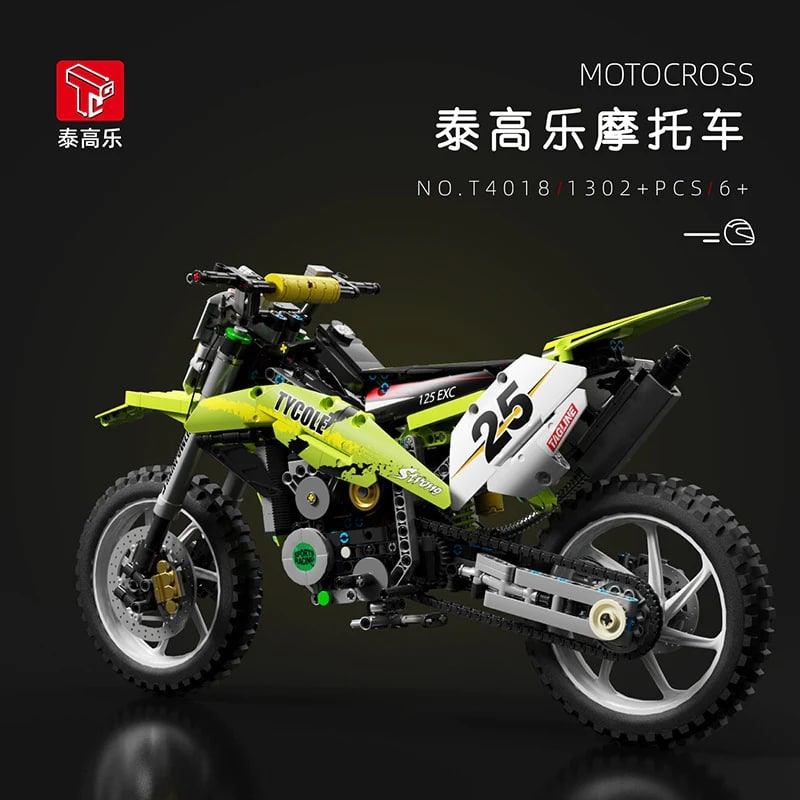 1:5 Motocross TGL T4018 Technic With 1302 Pieces