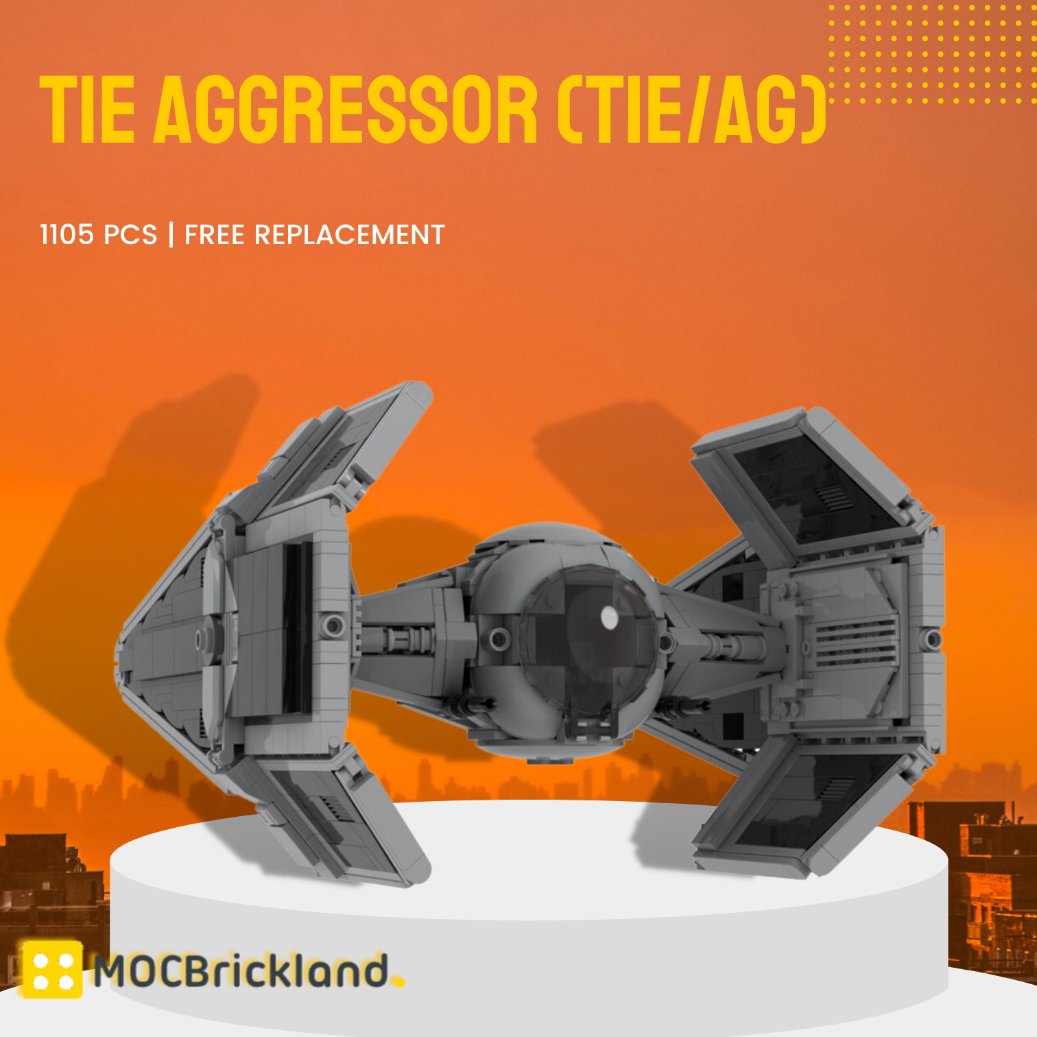 TIE Aggressor (TIE/ag) MOC-106890 Star Wars With 1105 Pieces