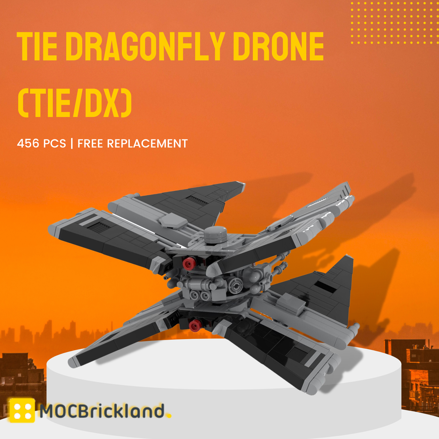 TIE Dragonfly Drone (TIE/dx) MOC-111378 Star Wars With 456 Pieces