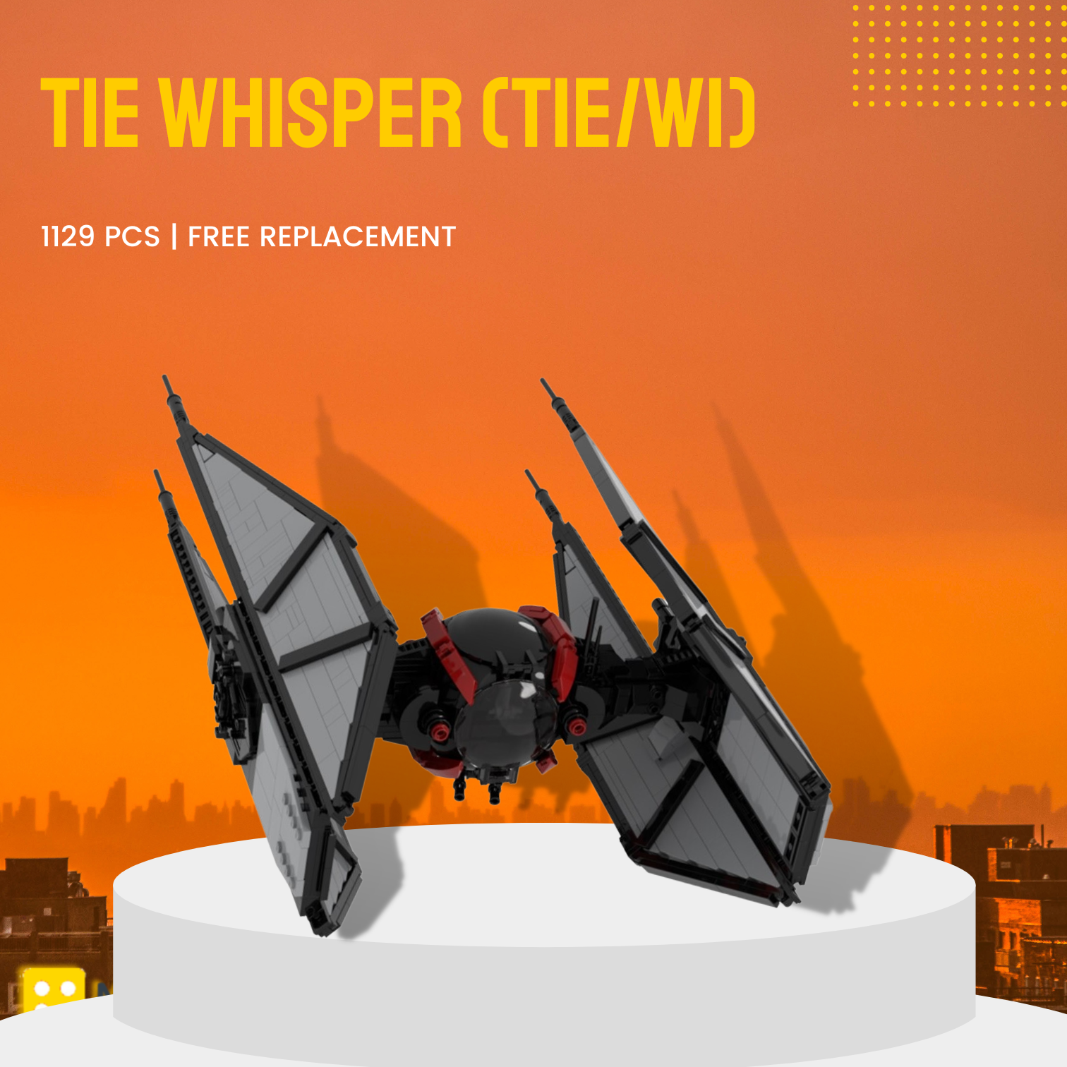 TIE Whisper (TIE/wi) MOC-112047 Star Wars With 1129 Pieces