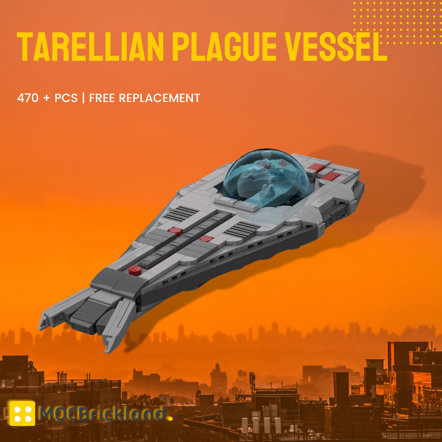 Tarellian Plague Vessel MOC-119084 Space With 470 Pieces