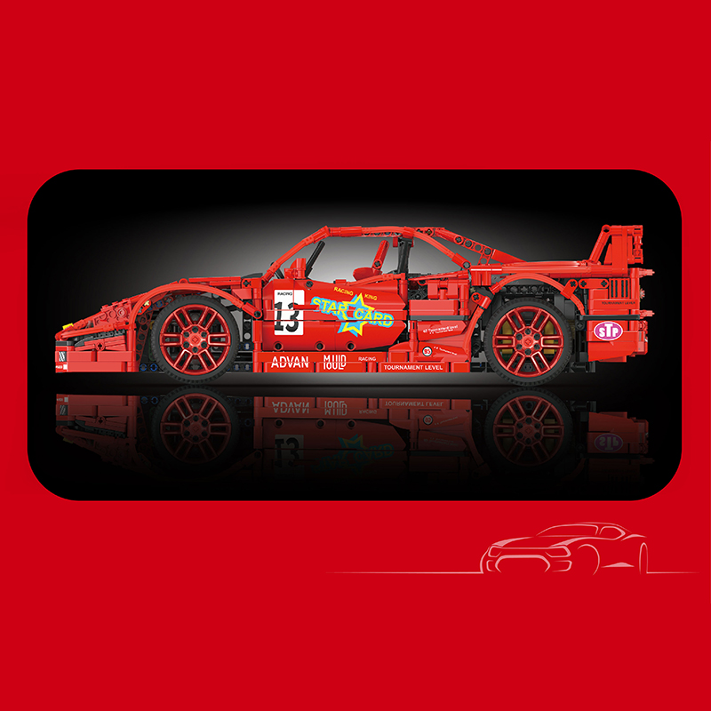 1:10 “Ferrari” F40 LM Mould King 13095 Technic with 2688 Pieces