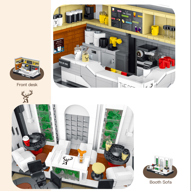 The Deers Bubble Tea Shop The Alley Mork 10208 Creator With 3423pcs 