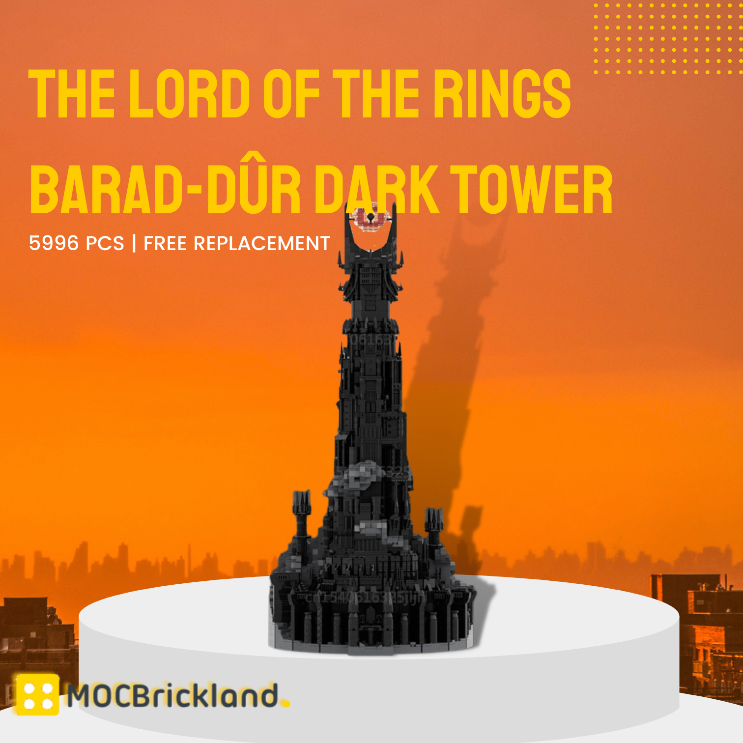 The Lord of the Rings Barad-dûr Dark Tower MOC-126262 Movie With 5996 Pieces
