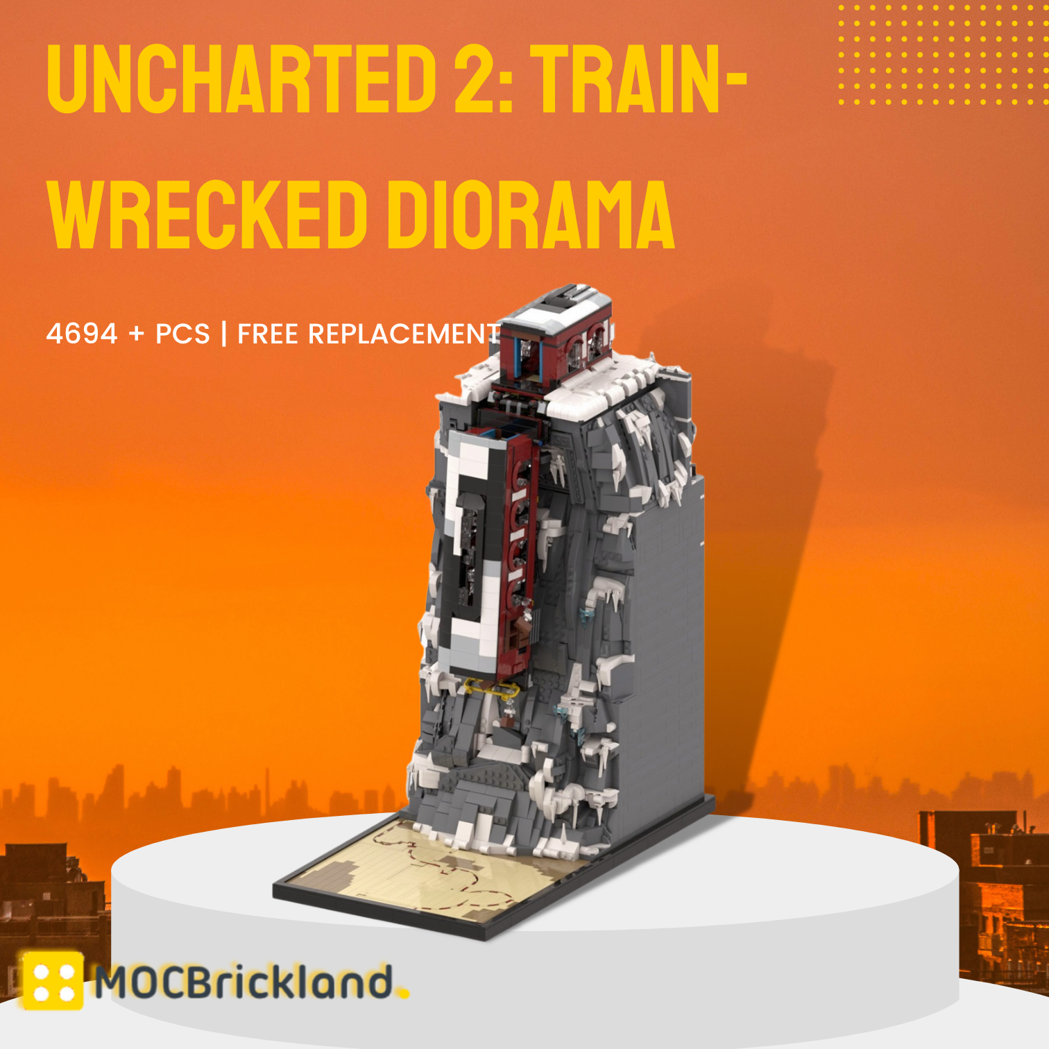 Uncharted 2: Train-wrecked Diorama MOC-125839 Creator With 4694 Pieces