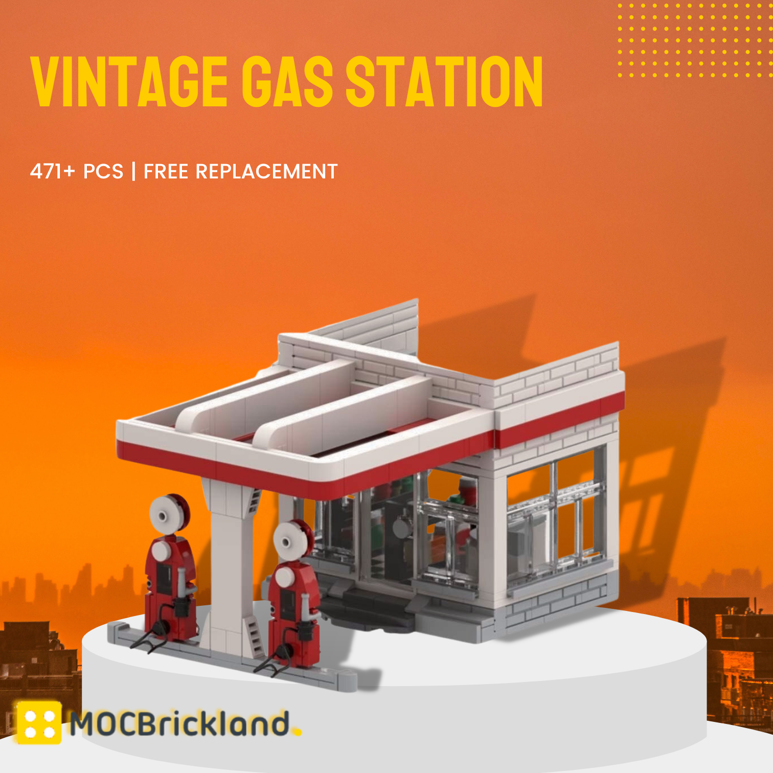Vintage Gas Station MOC-89535 Creator With 471PCS