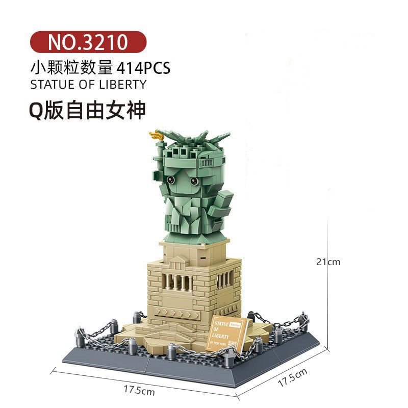 Mini Statue of Liberty WANGE 3210 Creator with 414 Pieces