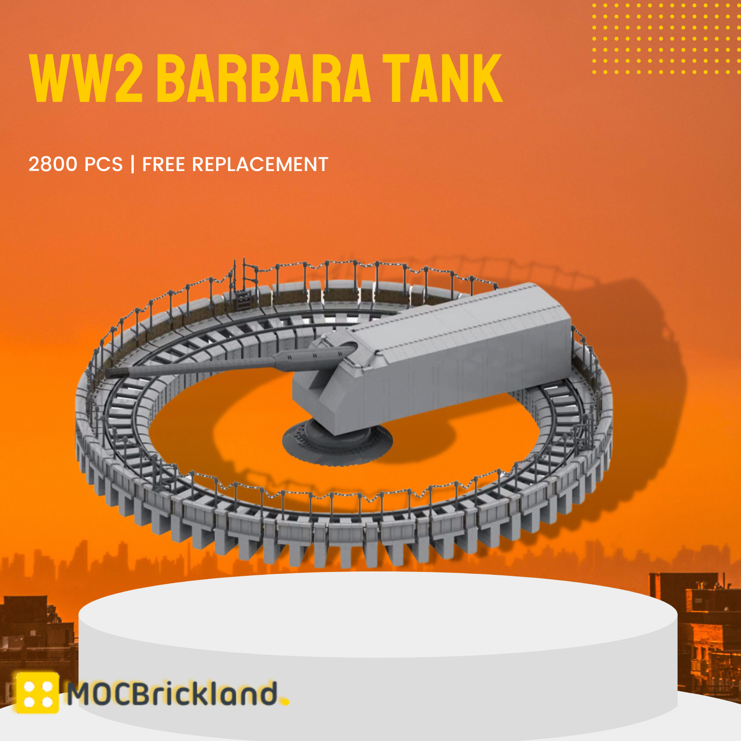 WW2 BARBARA Tank MOC-89536 Military With 2800PCS