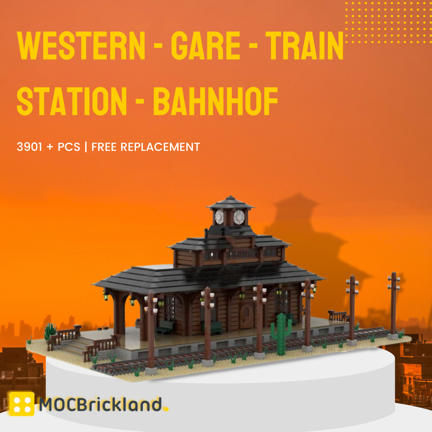 Western - Gare - Train Station - Bahnhof MOC-126926 Modular Building With 3901 Pieces