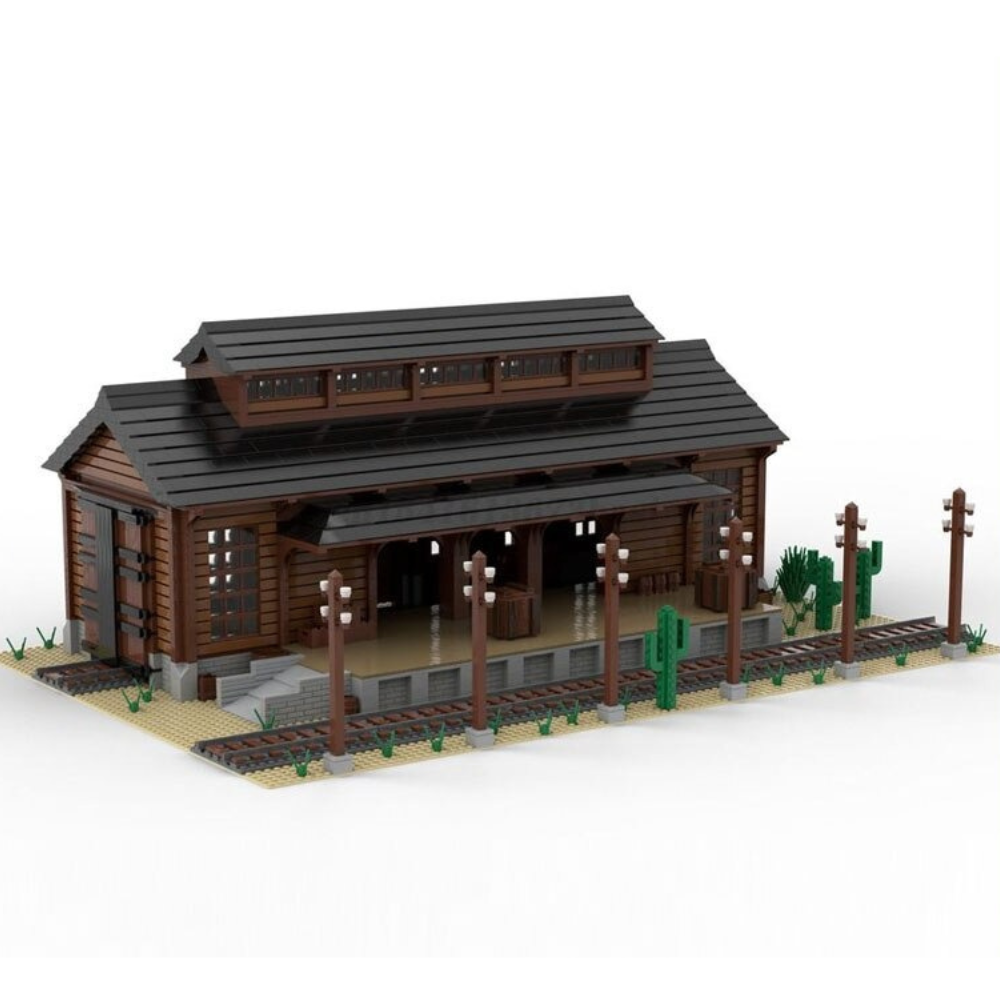 Western - Hangar A Marchandises - Goods Shed MOC-125761 Modular Building With 5331 Pieces