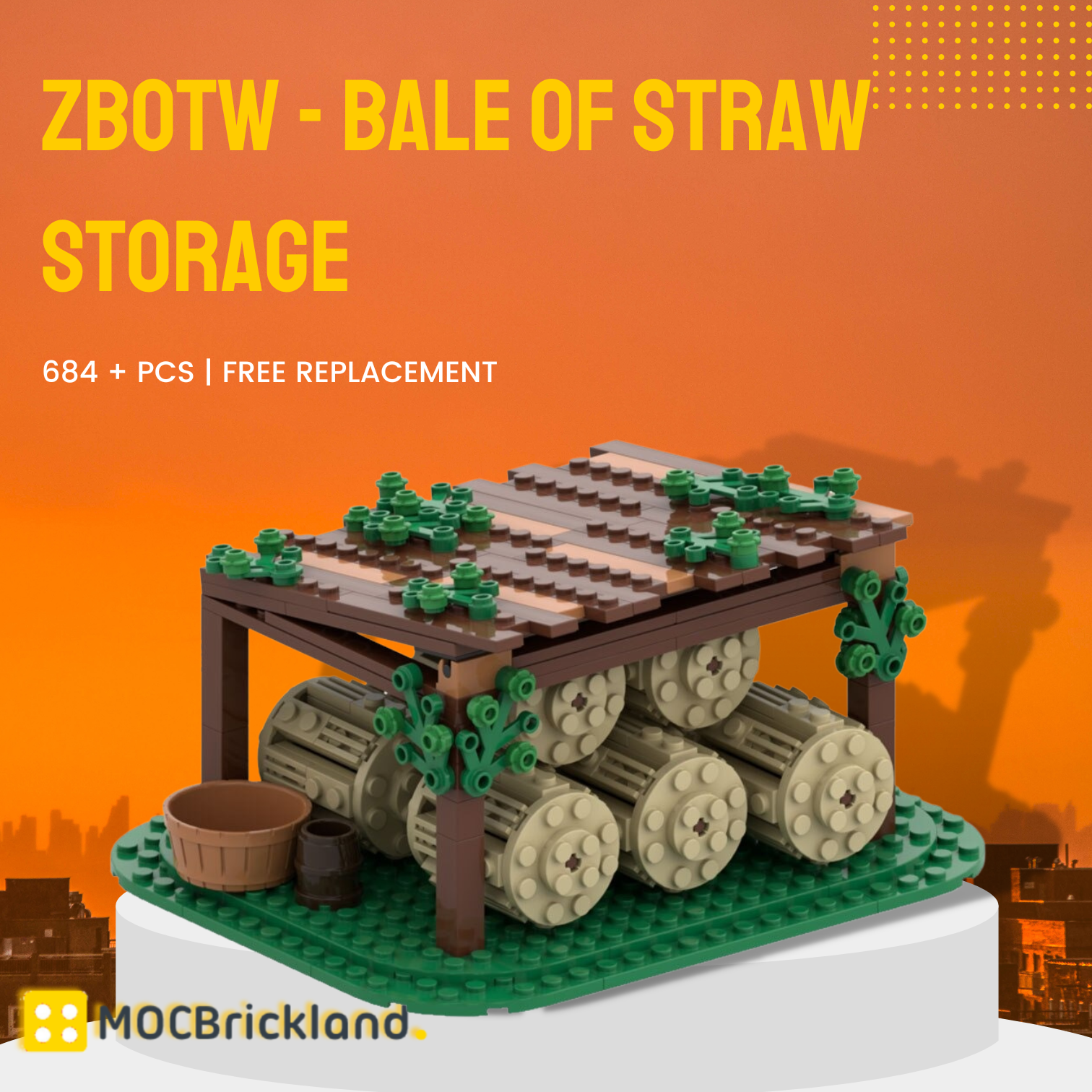 ZBOTW - Bale of Straw Storage MOC-109506 Creator With 684 Pieces