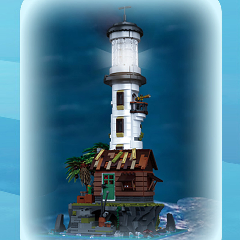 Fishing Village Lighthouse ZHEGAO 613003 Modular Building with 2340 Pieces  - MOC Brick Land