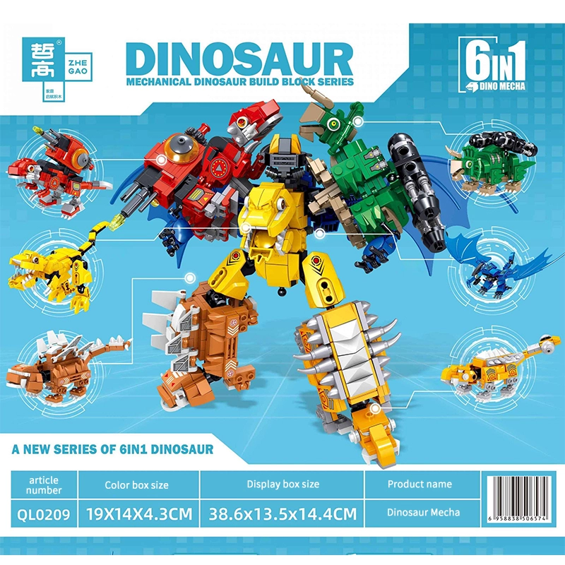 Mechanical Dinosaur 6 in 1 ZHEGAO QL0209 Creator
