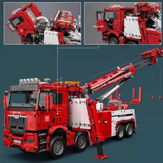  Fire Rescue Vehicle Red Truck Mould King 17027 Technical With 4883 Pieces