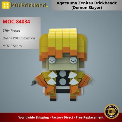 MOCBRICKLAND MOC-84034 Agatsuma Zenitsu Brickheadz (Demon Slayer)