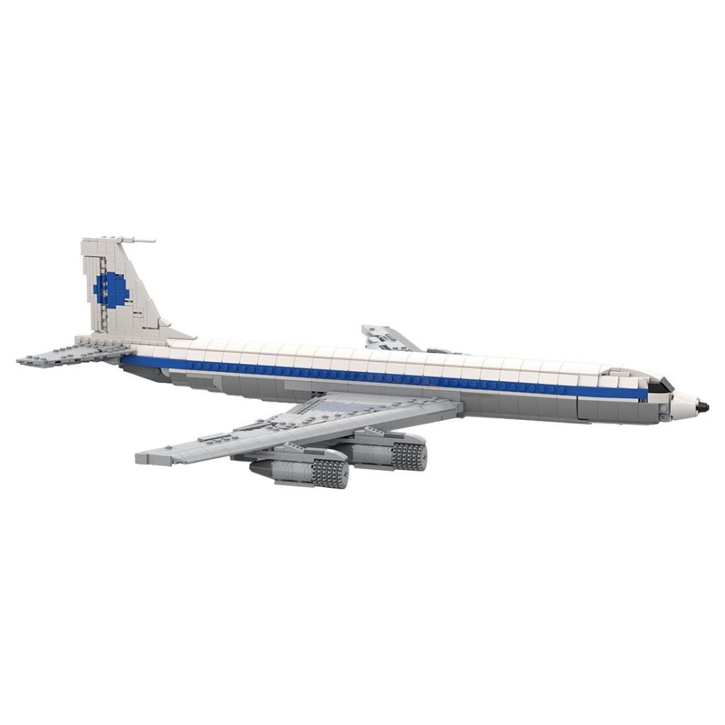 Jet 707 Pan Am Large 4 Turbojet Jetliner MOC-103406 Technic With 1558 Pieces