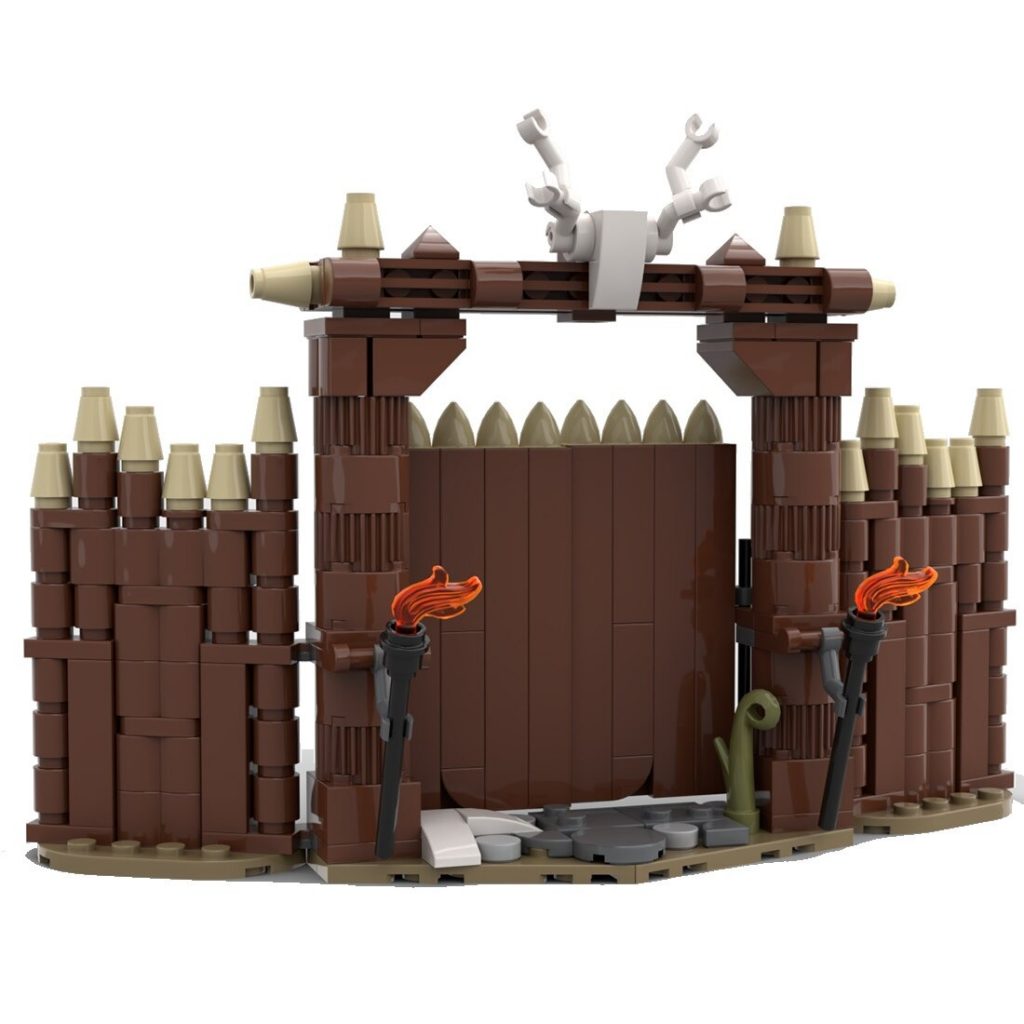 Village Gate Medieval Themed Design MOC-103656 Modular Building With 220 Pieces