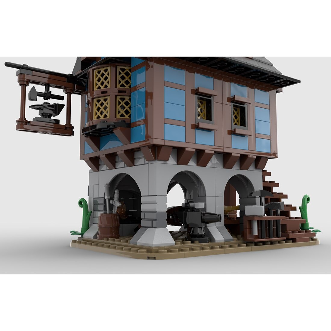 Medieval Alley's Blacksmith MOC-113518 Creator With 658 Pieces