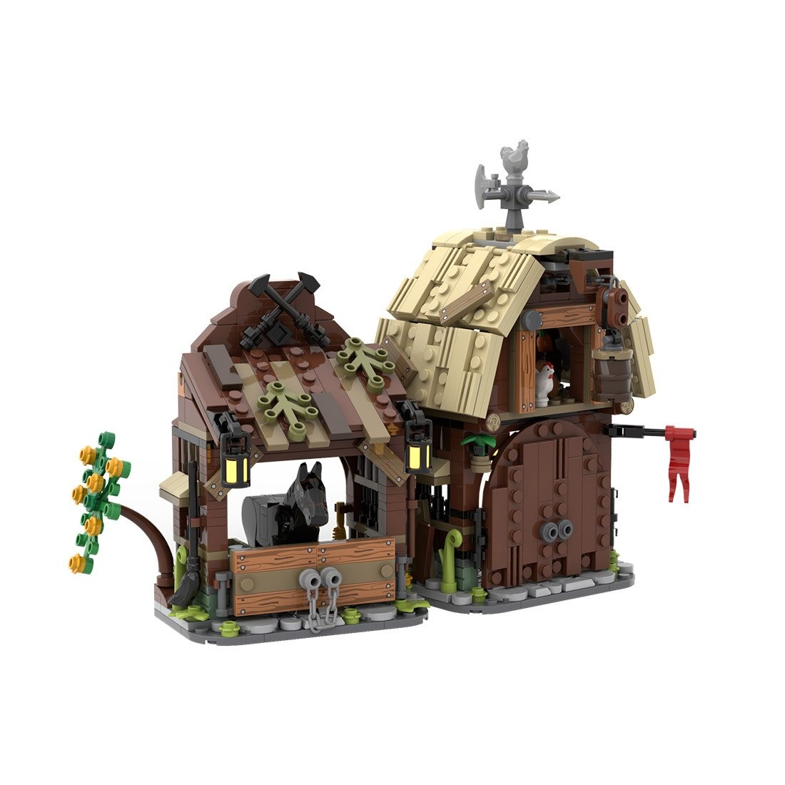 Medieval Barn And Stable MOC-114761 Creator With 594 Pieces