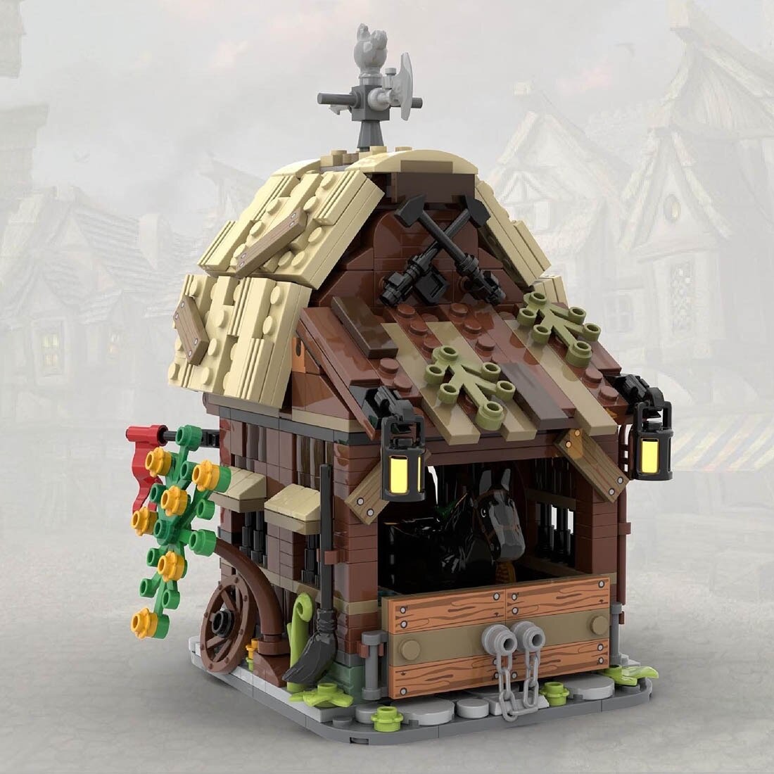 Medieval Barn And Stable MOC-114761 Creator With 594 Pieces