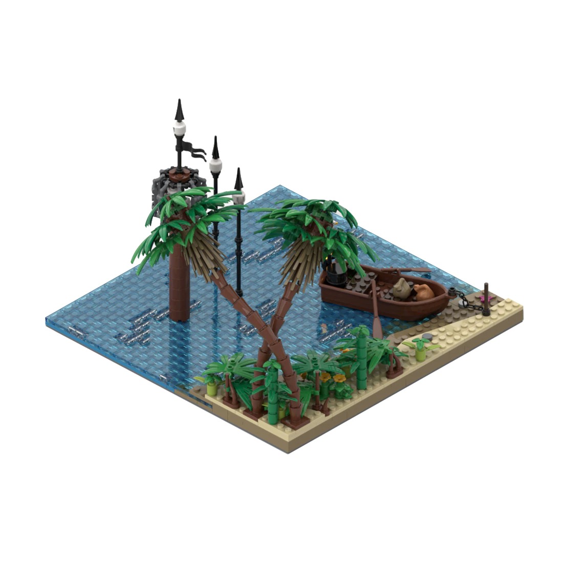 Port Sauvage: Beach with Pillory MOC-116559 Creator With 743 Pieces