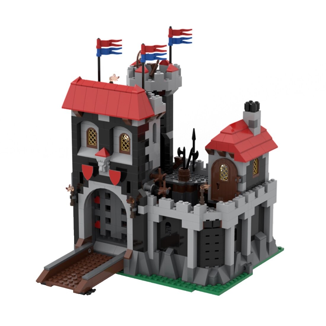 Medieval Black Castle MOC-116972 Creator With 1066 Pieces