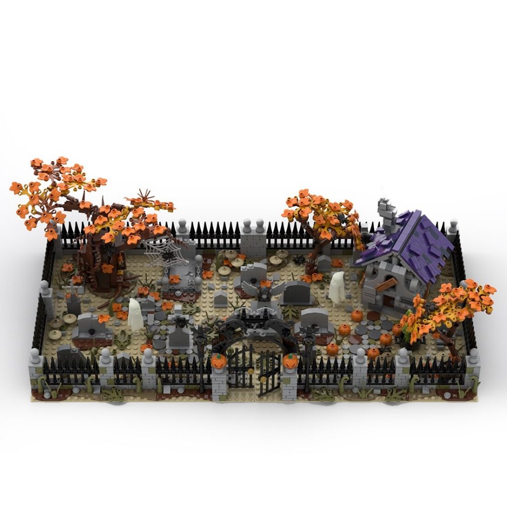 Modular Haunted Cemetery MOC-118821 Modular Building With 1975PCS