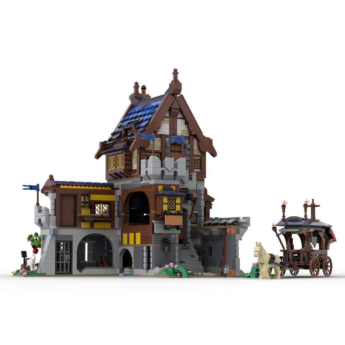 Medieval Castle Fortress MOC-118869 Creator With 3151 Pieces